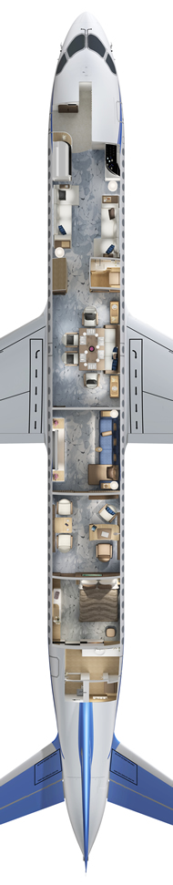 A220 Cabin Top View